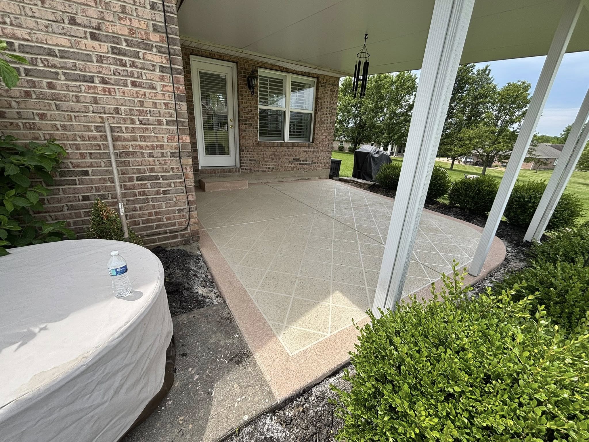 Premium decorative concrete patio in Butler County, Warren County, and Hamilton County Ohio